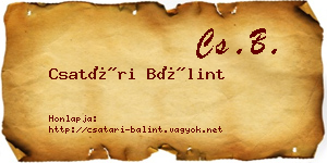 Csatári Bálint névjegykártya
