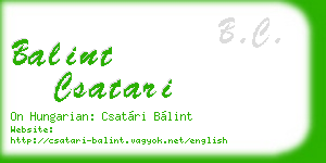 balint csatari business card
